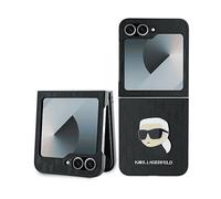 CG Mobile Karl Lagerfeld KLHCZF6PGKSKIHK - Custodia per Z Flip6 F741, colore: Nero Saffiano Monogram