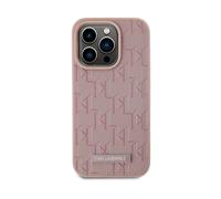 KARL LAGERFELD Protettiva KLHMP15XPKHPORPP Cover per Apple iPhone 15 Pro Max, Rosa