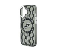 KARL LAGERFELD Protettiva KLHMP16SHMCKMHK Cover per Apple iPhone 16, Nero