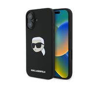 KARL LAGERFELD Protettiva KLHMP16SSKHPPLK Cover per Apple iPhone 16, Nero