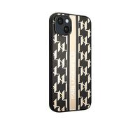 KARL LAGERFELD PU monogram stripe COVER per Apple iPhone 14 Plus, Nero