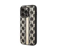 KARL LAGERFELD PU monogram stripe COVER per Apple iPhone 14 Pro Max, Nero