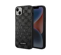 Custodia per iPhone 14 Plus Karl Lagerfeld Saffiano Mono Metal Logo Nera