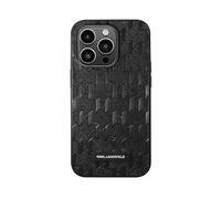 KARL LAGERFELD PU saffiano monogram COVER per Apple iPhone 14 Pro Max, Nero