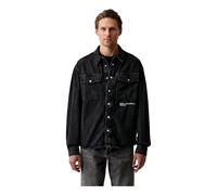 Karl Lagerfeld - Quote Denim Overshirt - - Shirts - Uomo - Nero - M