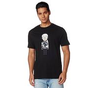 KARL LAGERFELD Reflective T, Karl Character with Headphones Short Sleeve Crew Neck Men’s Shirt, Nero, L Uomo
