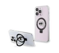 Karl Lagerfeld Ring Stand Karl Head MagSafe Hardcase KLHMP15LHMRSKHH, Bianco - iPhone 15 Pro
