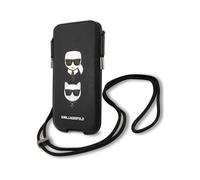 Karl Lagerfeld Saffiano Ikonik Karl & Choupette Head Hardcase KLHCP12MOPHKCK - Nero
