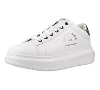 KARL LAGERFELD Scarpe sportive Kapri Maison colore bianco con battitacco in argento anticato, bianco, 37 EU