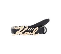 Karl Lagerfeld Cintura firmata in pelle 85 cm nero