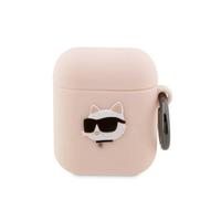 Karl Lagerfeld Silicone NFT Choupette Head 3D custodia AirPods 1/2 gen, rosa