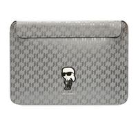 Karl Lagerfeld Sleeve KLCS14SAKHPKG 14" Argento Saffiano Monogram Iconica