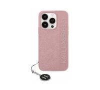 KARL LAGERFELD Strass e ciondolo COVER per Apple iPhone 15/14/13, Rosa