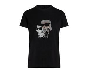 Karl Lagerfeld - T-shirt Basic - - Tops - Donna - Nero - S