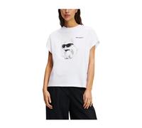 Karl Lagerfeld - T-shirt Ikon Aquarelle - - Tops - Donna - Bianco - L