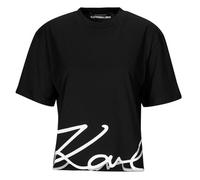Karl Lagerfeld T-shirt KARL SIGNATURE HEM T-SHIRT in Nero EU XS