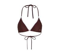 Karl Lagerfeld Top per bikini marrone scuro / offwhite Donna Karl Lagerfeld 90