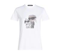 Karl Lagerfeld, ,Tops ,Donna ,Bianco ,L T-shirt Ikon Rs