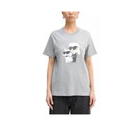Karl Lagerfeld, ,Tops ,Donna ,Grigio ,S Ikon T-shirt