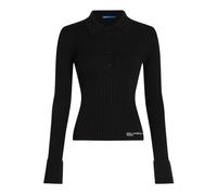 Karl Lagerfeld, ,Tops ,Donna ,Nero ,M Polo a maniche lunghe in maglia