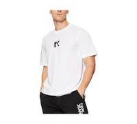 Karl Lagerfeld, ,Tops ,Uomo ,Bianco ,L Regular Short Sleeve K Logo Tee