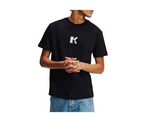 Karl Lagerfeld, ,Tops ,Uomo ,Nero ,M KLJ Reg SS K Logo Tee