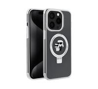 Karl Lagerfeld, Cover per iPhone 15 Pro TPU Ring Stand Karl e Choupette