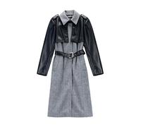 Karl Lagerfeld - Tweed e cappotto in ecopelle - - Coats - Donna - Grigio - S