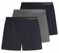 Karl Lagerfeld Uomini Ikon Fusion Woven Boxer (3 Pack) Sedona/Navy M