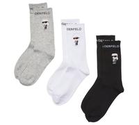 KARL LAGERFELD Uomo K/Ikon Sock (3 Pack) Nero/Bianco/Grigio 43-46