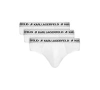 KARL LAGERFELD Uomo Logo Briefs Set (3 Pack) Bianco L