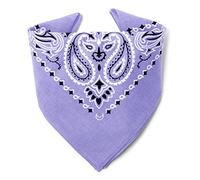 ...KARL LOVEN - Bandana Violetto - Motivo Paisley - 100% Cotone - Spessore Superiore - 20 Colori Esclusivi