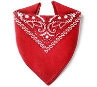 ...KARL LOVEN Bandane 100% cotone per donna uomo Bambini fazzoletto da collo bandana Rosso originale motivo paisley copricapo sciarpa per capelli collo polso testa cravatta motociclista