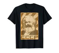 Karl Marx CCCP Poster vintage strappato Maglietta