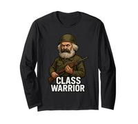 Karl Marx - Class Warrior - Class War - Communism Maglia a Manica