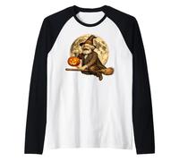 Karl Marx Comunista Comunista Jack O Lanterna Moon Scopa Maglia con Maniche Raglan