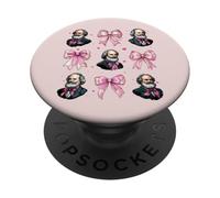 Karl Marx Comunista Ragazza Comunista Coquette Fiocco Rosa PopSockets PopGrip Adesivo
