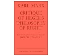 Karl Marx Critique of Hegel's 'Philosophy Of Right' (Tascabile)