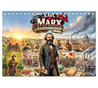 Karl Marx - Der Mann hinter der Revolution (Tischkalender 2027 DIN A5 quer), CALVENDO Monatskalender: Karl Marx, sein Leben zwischen Revolution, Exil und großen Ideen.