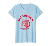 Karl Marx Eat Döner Kebab Ricco Socialismo Maglietta, Donna, Celeste, XXL