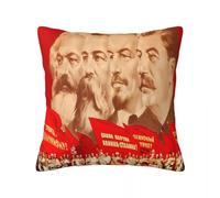 Karl Marx Engels and Lenin Federa per cuscino in poliestere con grafica per cuscino novità federe per divano decorazione casa