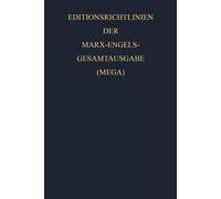 Karl Marx Fried Editionsrichtlinien der Marx-Engels-Gesamtaus (Copertina rigida)