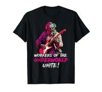 Karl Marx Lavoratori del Sottobosco Suonare Chitarra Comunismo Maglietta