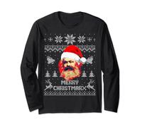 Karl Marx Merry Christmarx Funny Christmas Maglia a Manica