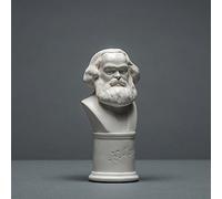Karl Marx Scultura in cellana di alta qualità, realizzata a mano in Germania, con busto, statuetta e idea regalo in bianco, 13 cm