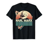 Karl Marx Socialista Socialismo Comunista Comunismo retrò Maglietta