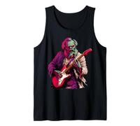 Karl Marx Zombie Suonare la Chitarra Comunista Comunista Goth Alt Canotta