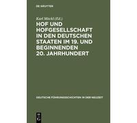 Karl Mockl Hof und Hofgesellschaft in den deutschen Staaten i (Copertina rigida)