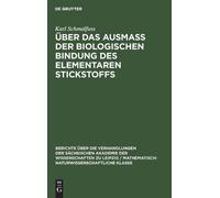 Karl Schmalfuss Über Das Ausmass Der Biologischen Bindung Des (Copertina rigida)