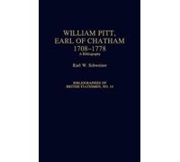 Karl Schweizer William Pitt, Earl of Chatham, 1708-1778 (Copertina rigida)